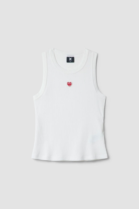TOP TANK MUJER HEART BLANCO