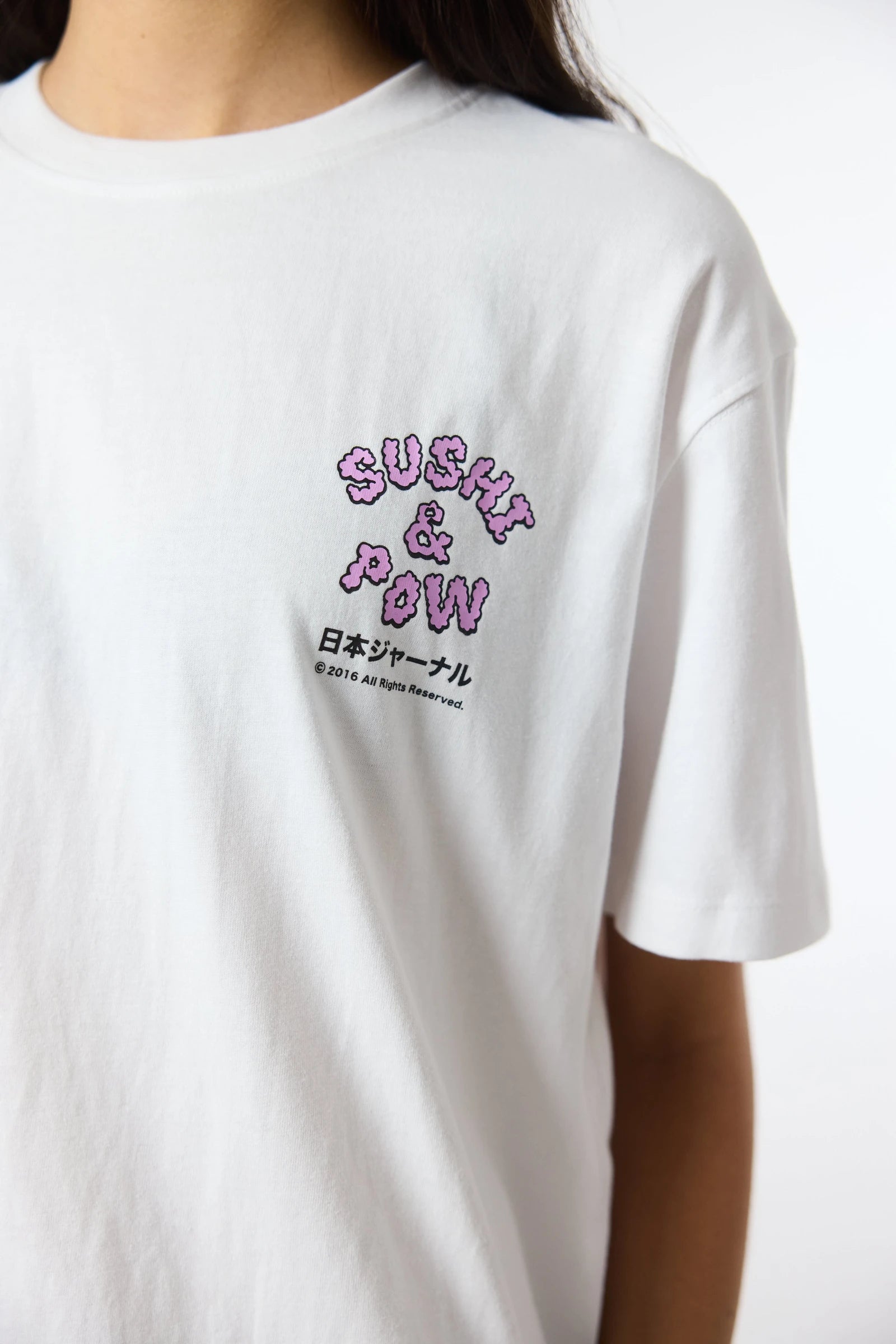 WHITE SUSHI & POW TEE