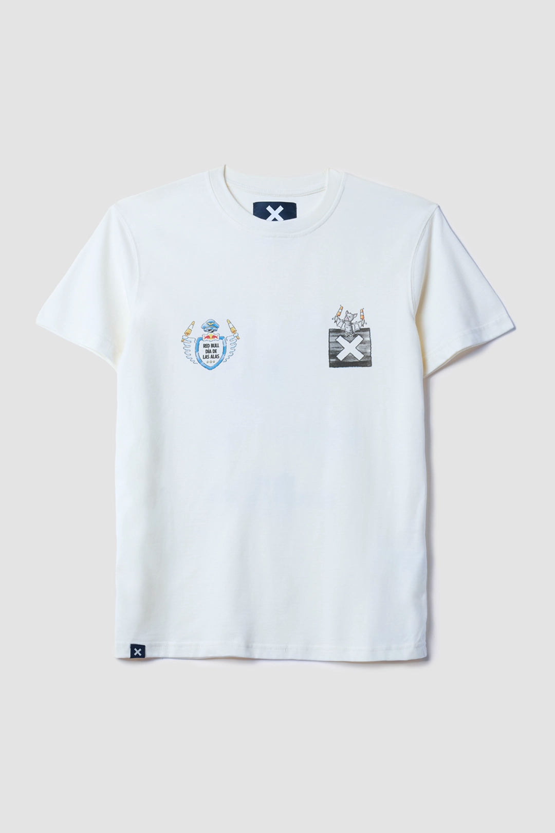 WHITE RED BULL TEE