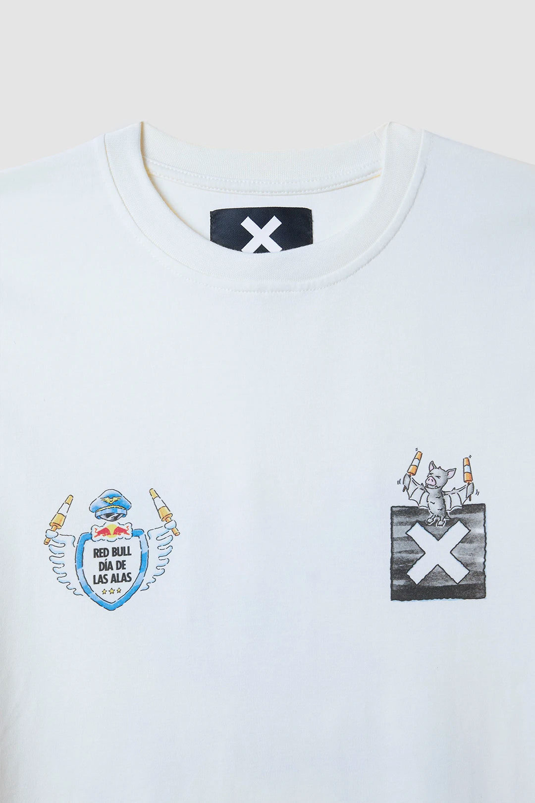 WHITE RED BULL TEE