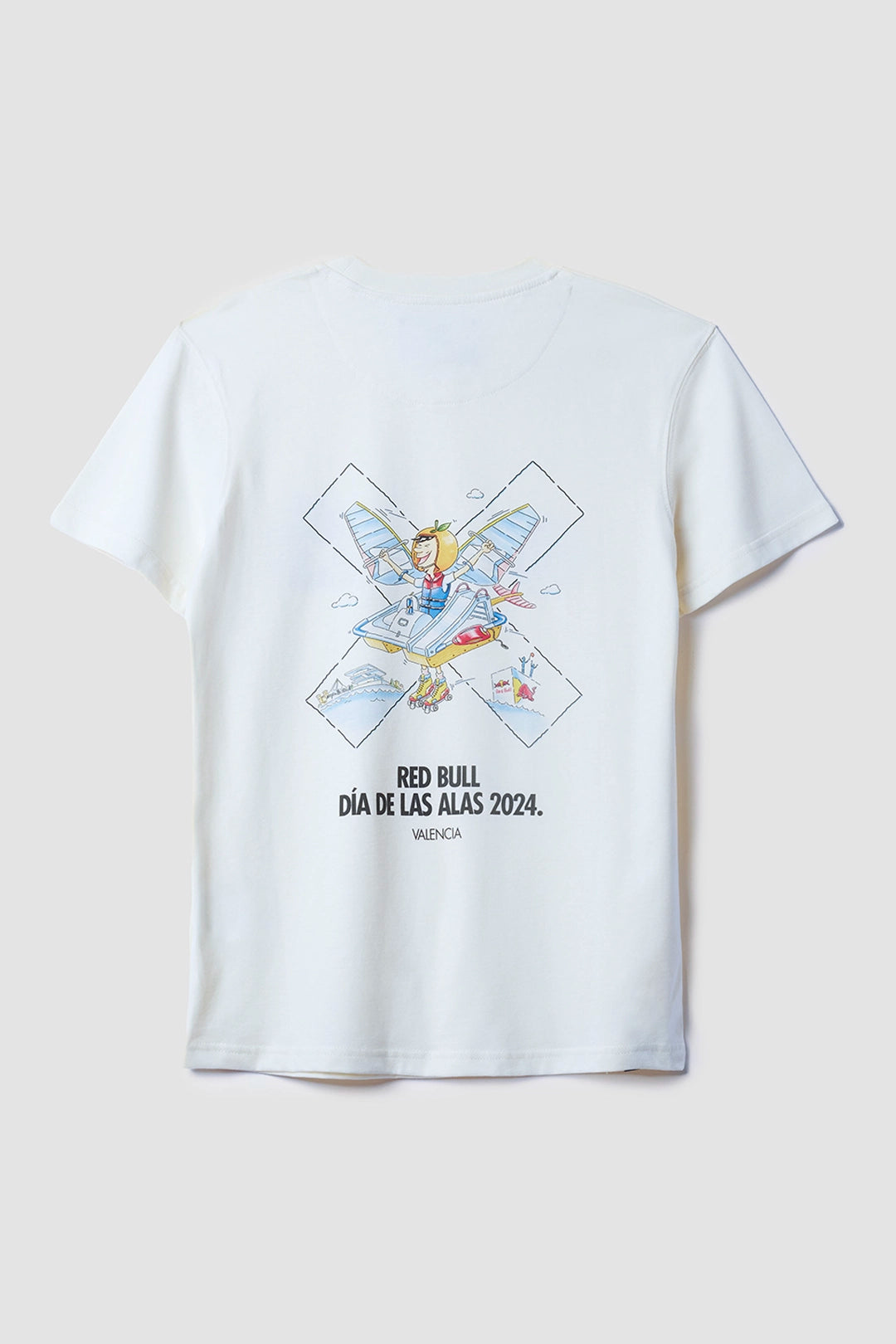 WHITE RED BULL TEE